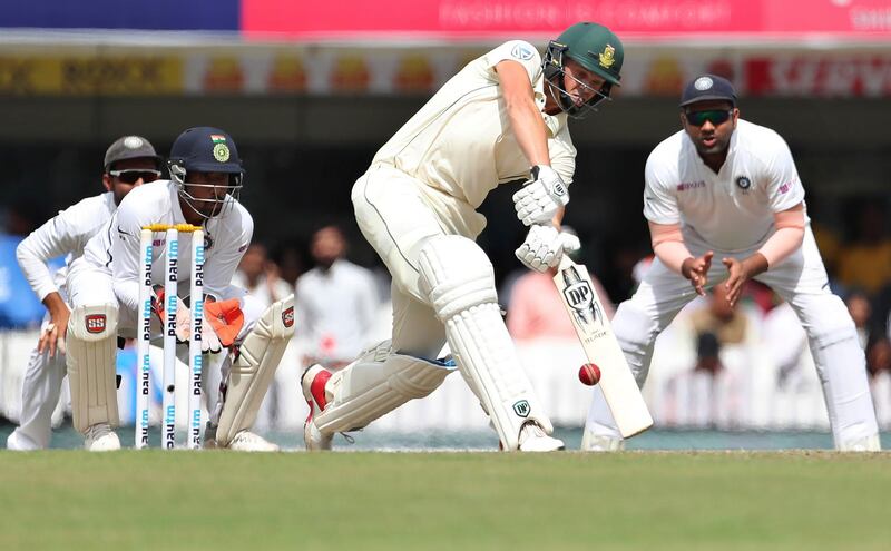 South Africa's George Linde plays a shot. AP