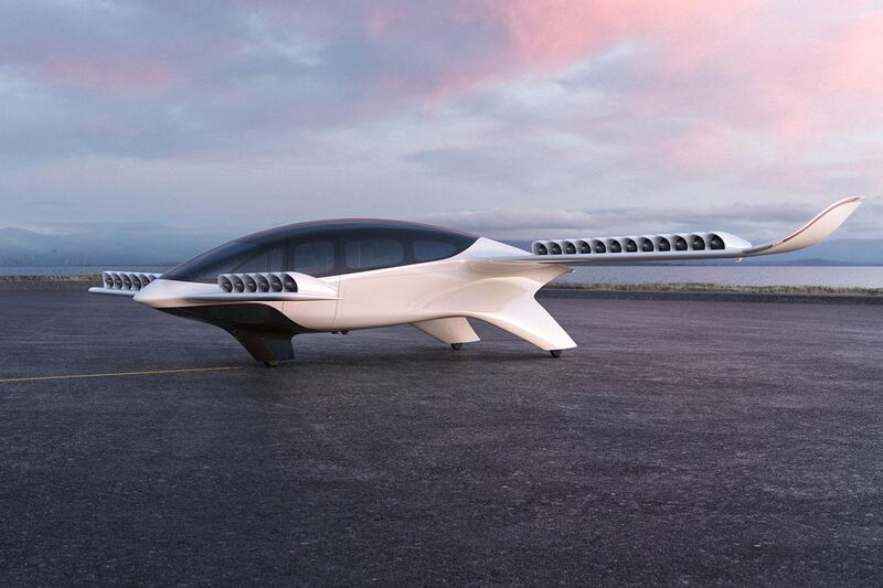 A computer-generated image of Lilium's seven-seater jet, which will have a cruise speed of about 280kph and a range of about 250km. Photo: Lilium