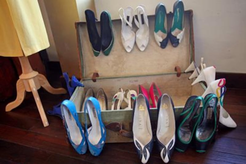 A selection of shoes from Bambah on Jumeirah Beach Road in Dubai.