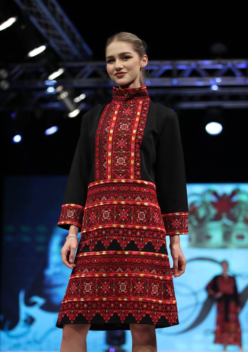 Jordanian designer Fatima Abu Rub gets an outing.