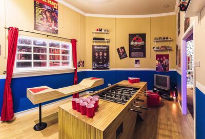 Game room at House Party Bar 