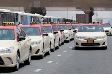 Thousands of Dubai's taxis will be available to book through Careem. Pawan Singh / The National 