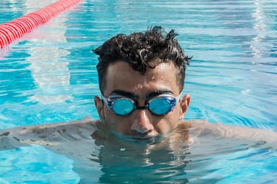 Syrian swimmer Ibrahim Al Hussein. Photo by Demetrios Ioannou