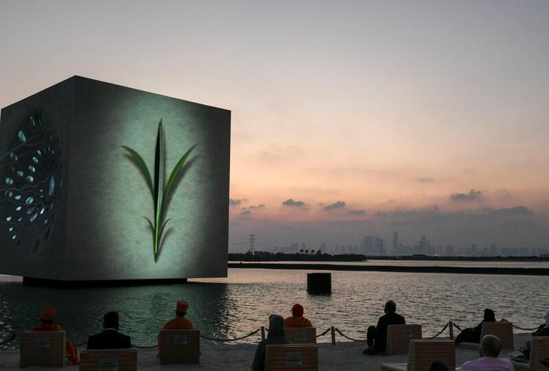 Abu Dhabi, United Arab Emirates - The Seed Experience, showcasing the piece that features the evolution of a seed to shoot to flower on a propagation located on Jubail Island. Khushnum Bhandari for The National