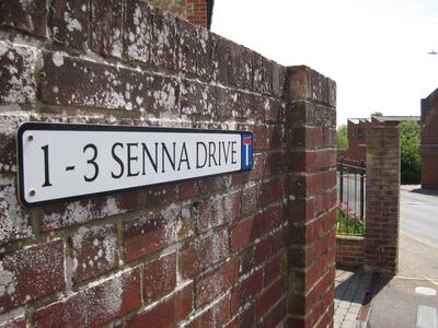 Senna Drive in Norwich commemorates the Brazilian racing great. Daniel Bardsley / The National                                    