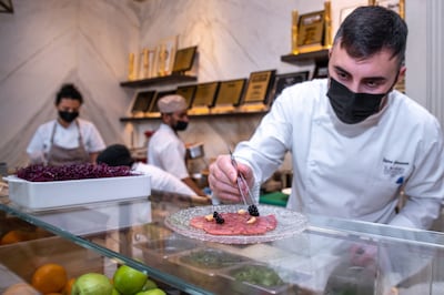Chef Stefano Giovannetti at Il Borro Tuscan Bistro Dubai. Victor Besa / The National.