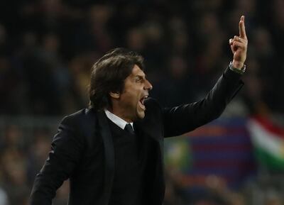 Soccer Football - Champions League Round of 16 Second Leg - FC Barcelona vs Chelsea - Camp Nou, Barcelona, Spain - March 14, 2018   Chelsea manager Antonio Conte                 REUTERS/Susana Vera