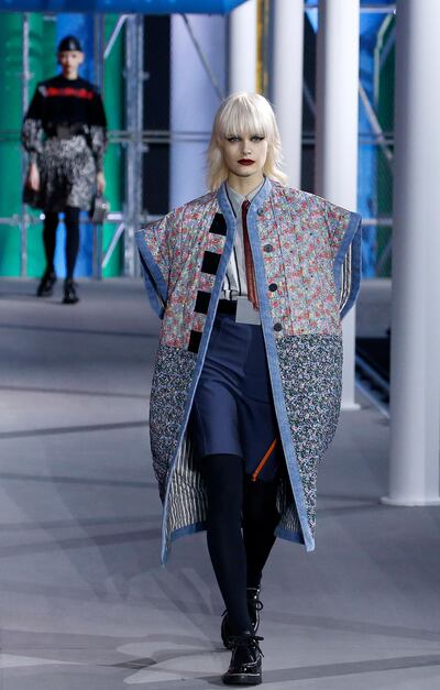 PARIS, FRANCE - MARCH 05: A model walks the runway during the Louis Vuitton show as part of the Paris Fashion Week Womenswear Fall/Winter 2019/2020 on March 05, 2019 in Paris, France. (Photo by Thierry Chesnot/Getty Images)