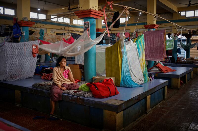 A displaced Meitei woman takes shelter at a relief camp in Moirang town, Manipur, India. Reuters