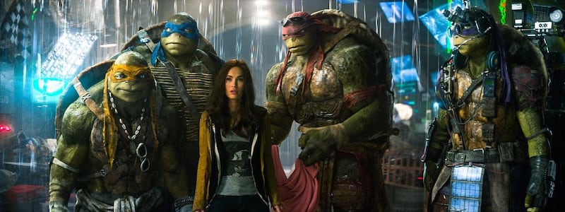 Teenage Mutant Ninja Turtles has taken the top spot from the Guardians of the Galaxy. Courtesy Paramount Pictures / Industrial Light & Magic / AP Photo