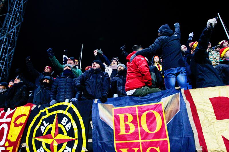 Roma supporters boos their players. EPA