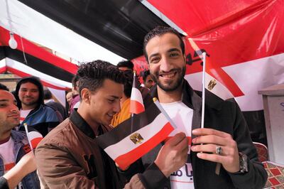 March 26, 2018- Cairo-- Shames Eddin Mohamed, 23, voted in the Gamiliya district on the first day of the presidential elecitons in Egypt.  (Dana Smillie for The National)