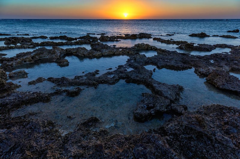 LADY ELLIOT ISLAND, CENTRAL QUEENSLAND, AUSTRALIA - 2019/10/10: Sunrise over the great barrier reef at lady Elliot island.

In the quest to save the Great Barrier Reef, researchers, farmers and business owners are looking for ways to reduce the effects of climate change as experts warn that a third mass bleaching has taken place. (Photo by Jonas Gratzer/LightRocket via Getty Images)