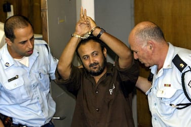Marwan Barghouti is in an Israeli prison, but his wife registered the new 'Freedom' list. Reuters 