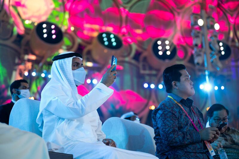 Sheikh Mohamed bin Hamad, chairman of Abu Dhabi Airports, attends the Indonesian National Day celebrations.