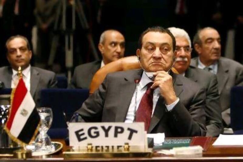 Hosni Mubarak attends the African Union summit in Sharm El Sheikh in 2008. Asmaa Waguih / Reuters