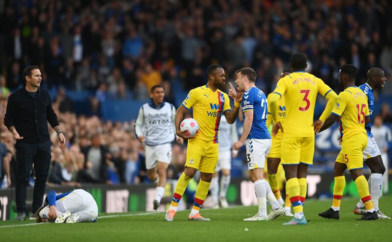 Seamus Coleman 5 - A dismal piece of play on the half way line saw Coleman concede possession to Mateta, whose aggressive run towards the Everton box that eventually ended with Ayew making it 2-0. 
Getty