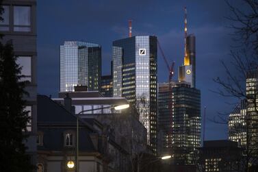  Deutsche Bank and Commerzbank HQs in Frankfurt, Germany. A union might not be best idea. Getty