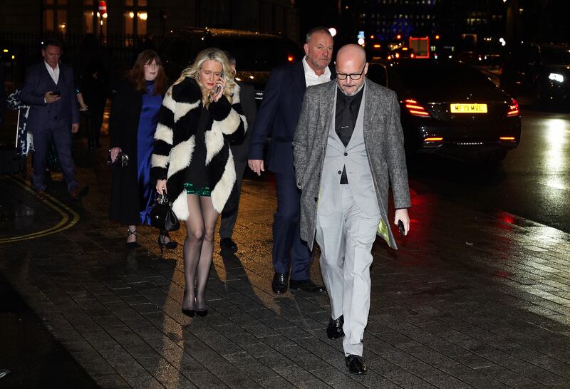 Guests arrive at the Tory Winter Ball. PA