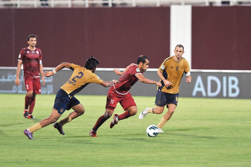 Al Wahda try to find a breakthrough against Dubai.  Azeem Shaukat