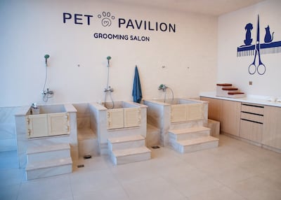 Inside the pet grooming salon at Pet Pavilion. Victor Besa / The National