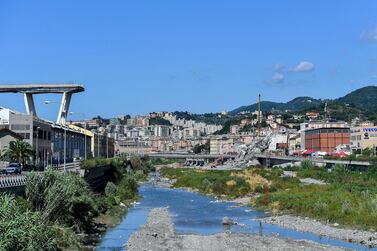 The Morandi bridge in Genoa collapse has turned spotlight on Italy's business families. EPA