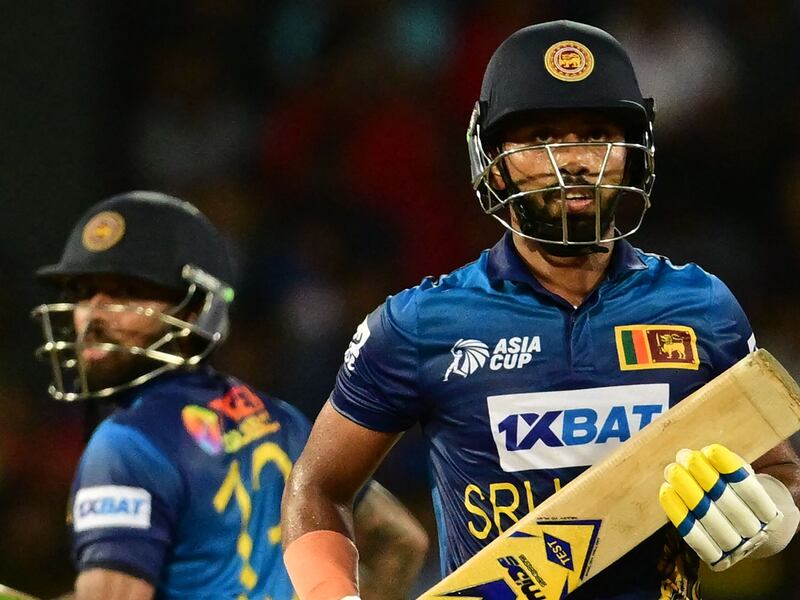 Chasing a DLS revised target of 252 in the 42-overs-a-side contest in Colombo, Sri Lanka needed eight from the final over against Pakistan and achieved the target with Charith Asalanka's winning hit on the last ball. AFP