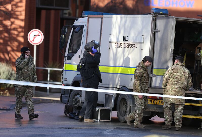 A bomb disposal unit was called after a suspicious package was found at St James's Hospital in Leeds. PA