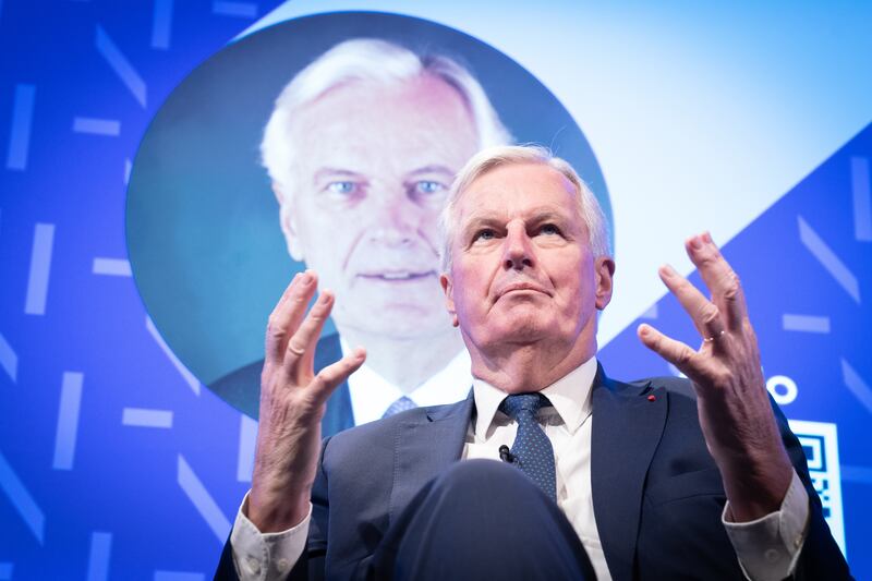 Former EU Brexit negotiator Michel Barnier at the London launch of his book, 'My Secret Brexit Diary: A Glorious Illusion', on February 1. PA