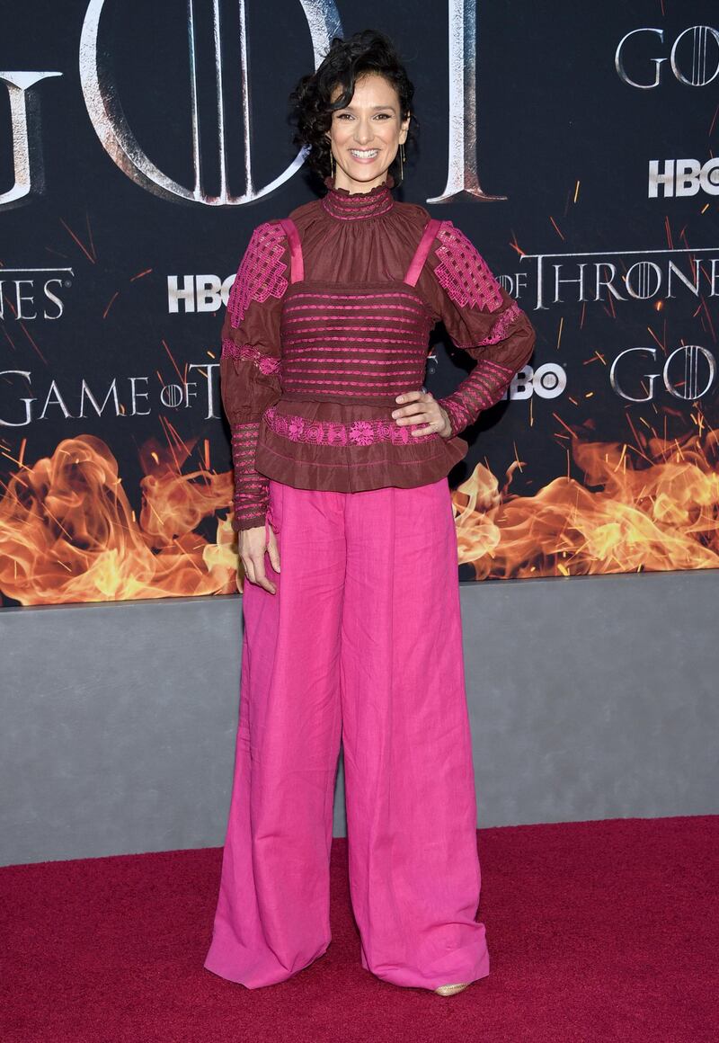 Indira Varma (Ellaria Sand) arrives for the 'Game of Thrones' final season premiere at Radio City Music Hall on April 3, 2019 in New York. AFP