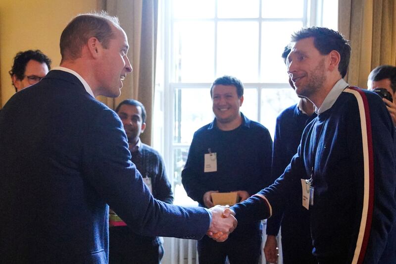 The Prince of Wales with finalists. AFP