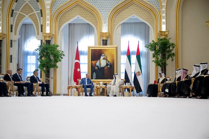 The deals were announced during talks between President Sheikh Mohamed and Turkish President Recep Tayyip Erdogan in Abu Dhabi. AFP