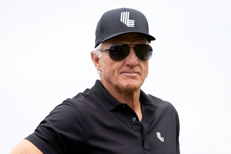 Greg Norman has been CEO if LIV Golf since 2021 and helped spearhead the new series that attracted several big-name players. AP
