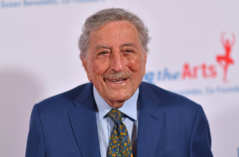Singer Tony Bennett attends the 'Exploring the Arts' 20th anniversary Gala at Hammerstein Ballroom on April 12, 2019 in New York City. (Photo by Angela WEISS / AFP)