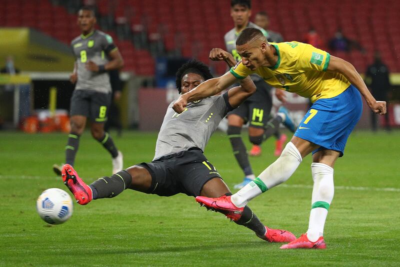 June 4, 2021. Brazil 2 (Richarlison 65' Neymar pen 90+4') Ecuador 0: Brazil made it five wins from five in a comfortable victory. The match was overshadowed by players and manager Tite being unhappy about Brazil hosting the upcoming Copa America as people were being killed by Covid in large numbers. Asked whether he could leave the job, Tite said: "You can raise any hypothesis, I only ask you to be careful. I will express it when it matters. Not now. This was a tough match against Ecuador." Getty