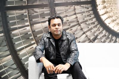 AR Rahman, the famous composer and song writer, at the Expo 2020 site in Dubai. Pawan Singh / The National