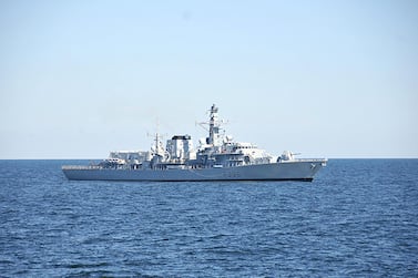 HMS Montrose in the Strait of Hormuz. Reuters 