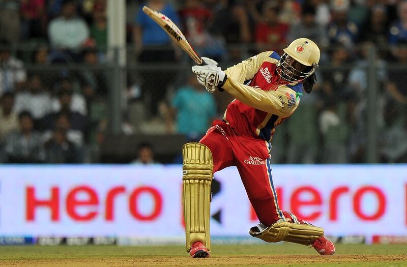 Chris Gayle has been the most feared batsman in the Royal Challengers Bangalore line-up since he joined the team in 2011. Indranil Mukherjee / AFP