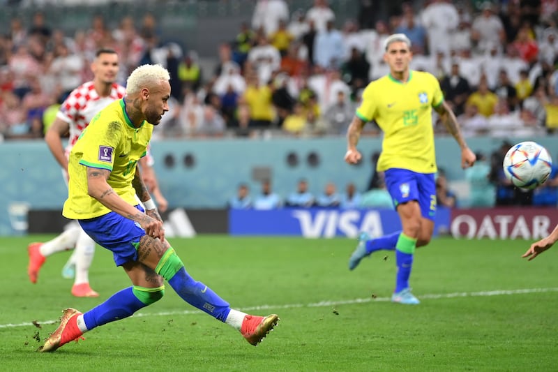 Neymar fires home for Brazil. Getty