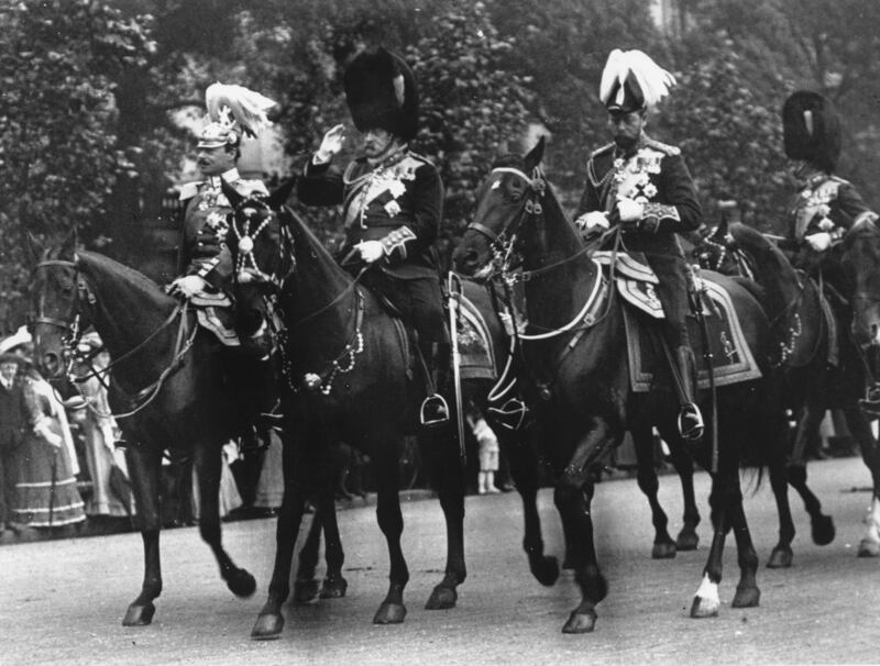 King Edward VII returns from Trooping the Colour in 1905