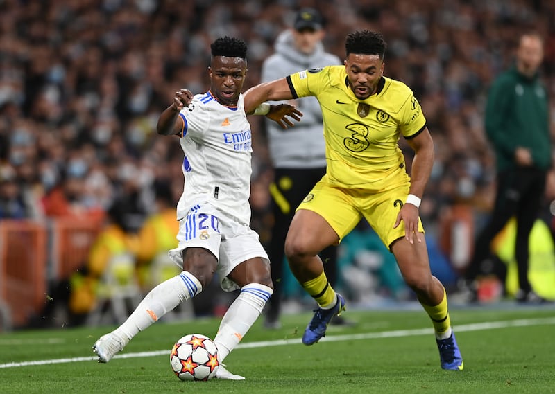 Reece James 8 - Booked in the 10th minute after getting squared up by Vinicius on the edge of the box, but defended solidly afterwards and didn’t give the Brazilian winger any joy. Managed to get a vital toe just as Benzema was ready to pull the trigger. Good delivery from wide areas.

Getty