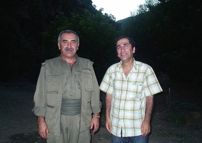 Mr Ossi with Kurdistan Workers Party commander Murat Karayilan in July 2007. Photo: Hosheng Ossi