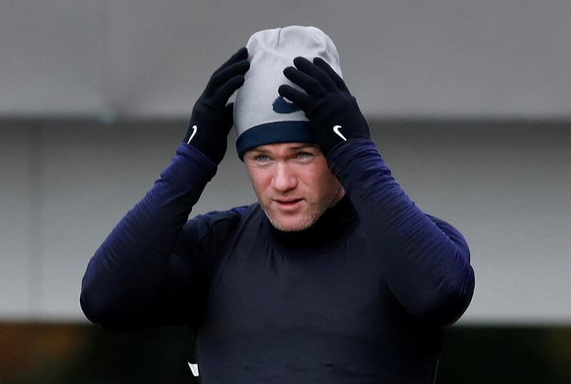 DC United striker Wayne Rooney takes part in an England training session at St George's Park, Burton upon Trent, on Wednesday. Reuters