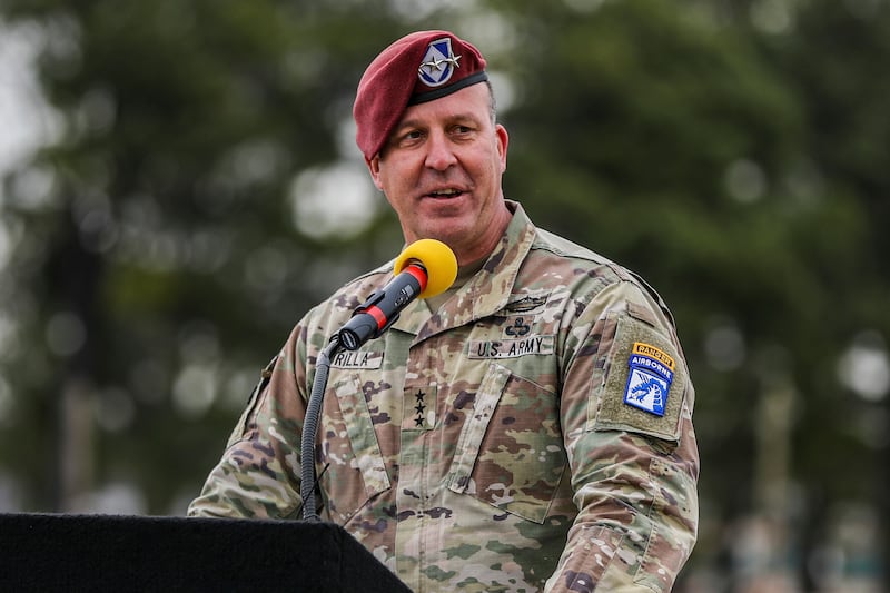 'These visits provide valuable insights you cannot get without travelling to the region and seeing it first-hand," Gen Michael Kurilla said. US Army / AP