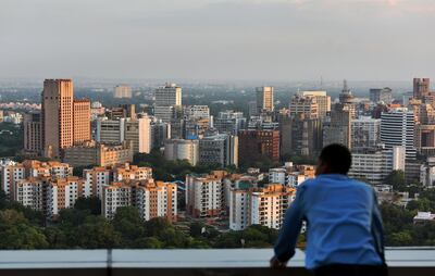 NEW DELHI, INDIA - JULY 29: A view of the Delhi skyline on a clear weather evening  on July 29, 2019 in New Delhi, India.  On Monday System of Air Quality and Weather Forecasting And Research (Safar) which monitors air quality in the country showed Delhi's AQI as 46, which is categorized as 'Good' a rarity for Delhi which has the dubious distinction of being one of the most polluted cities in the world.(Photo by Sanchit Khanna/Hindustan Times via Getty Images)