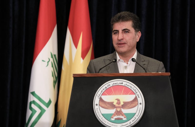 Nechirvan Barzani, President of Iraq's autonomous Kurdistan Region. Iraqi Prime Minister's Press Office / AFP