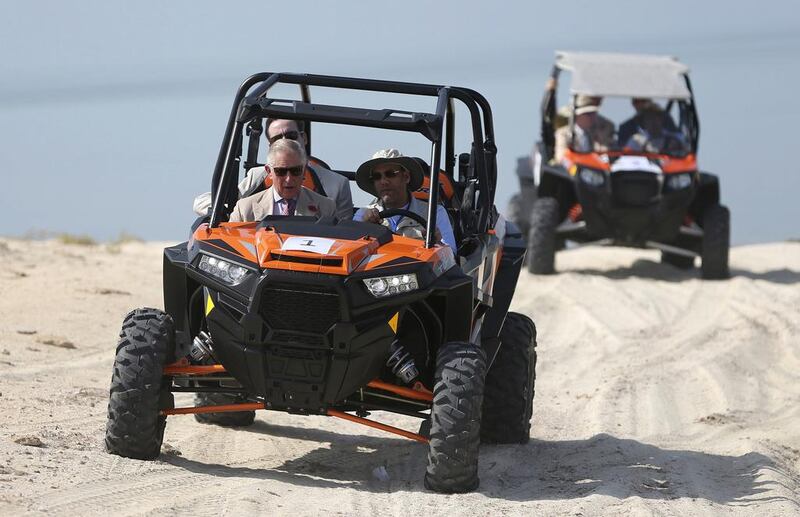 Prince Charles visits the Bu Tinah archipelago. The sanctuary for endangered species such as the dugong and hawksbill turtle, and a UN-recognised heritage site is located about 150 km from Abu Dhabi. AP Photo.