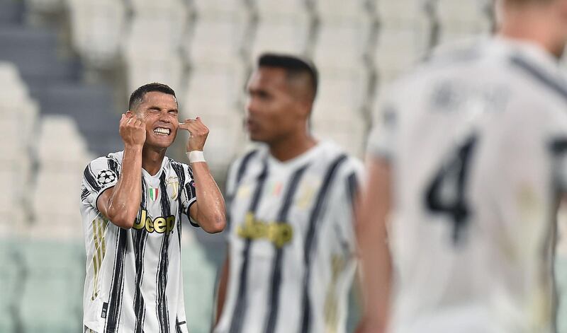 Cristiano Ronaldo was frustrated despite his two goals. EPA