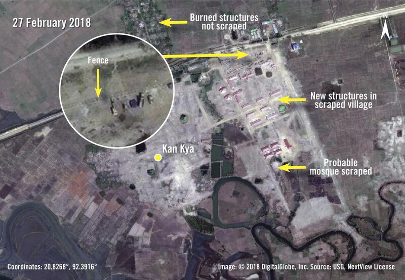 The new Amnesty report, ‘Remaking Rakhine State’, uses satellite imagery and interviews to point to a rapid increase in military infrastructure and other construction since the start of the year. AMNESTY