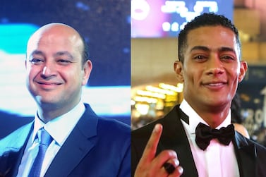 The fued between Egyprian television personalities Amr Adeed and Mohamed Ramadan has escalated in recent weeks. EPA